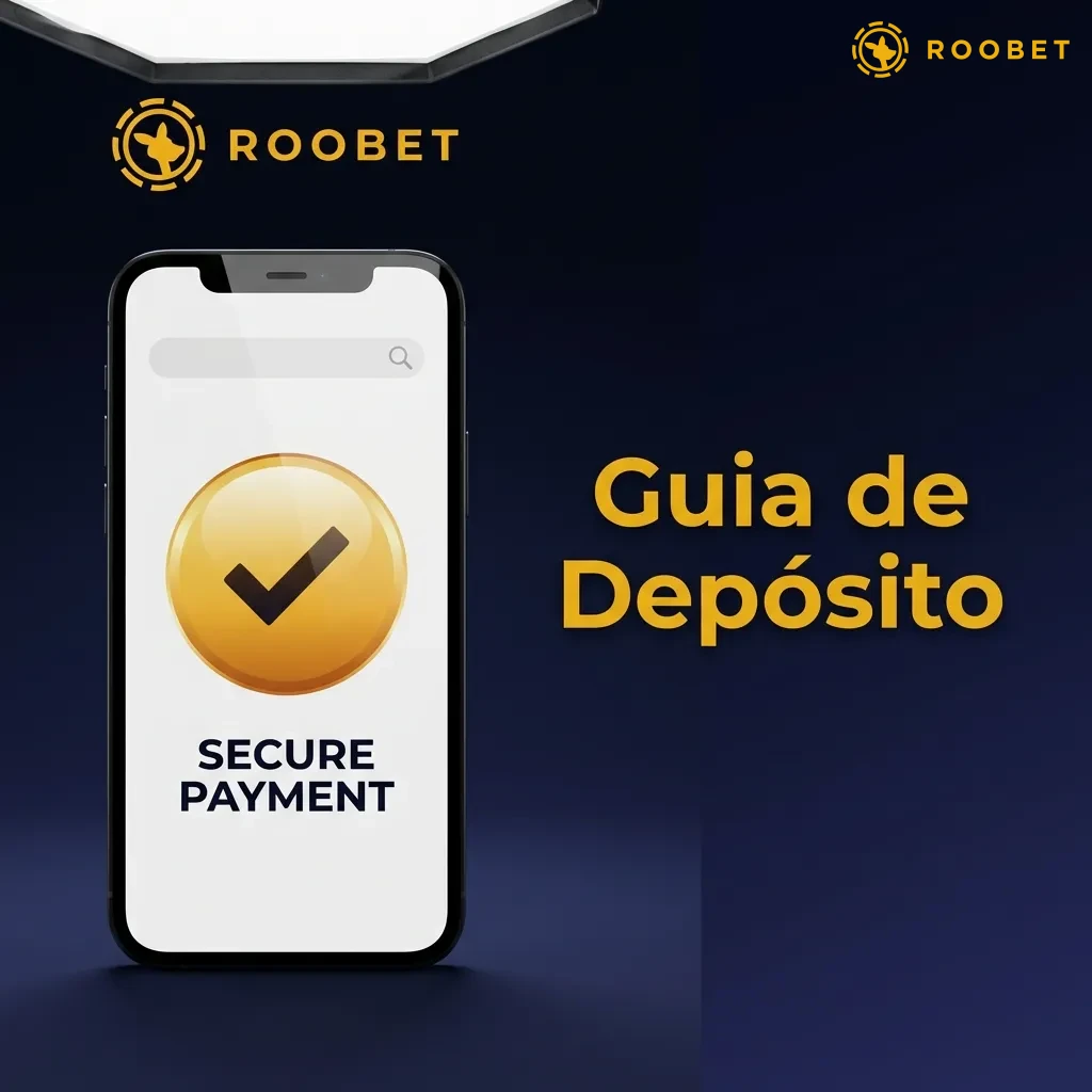 Guia passo a passo mostrando como fazer depósito via PIX: login, seleção de método, QR code e confirmação.