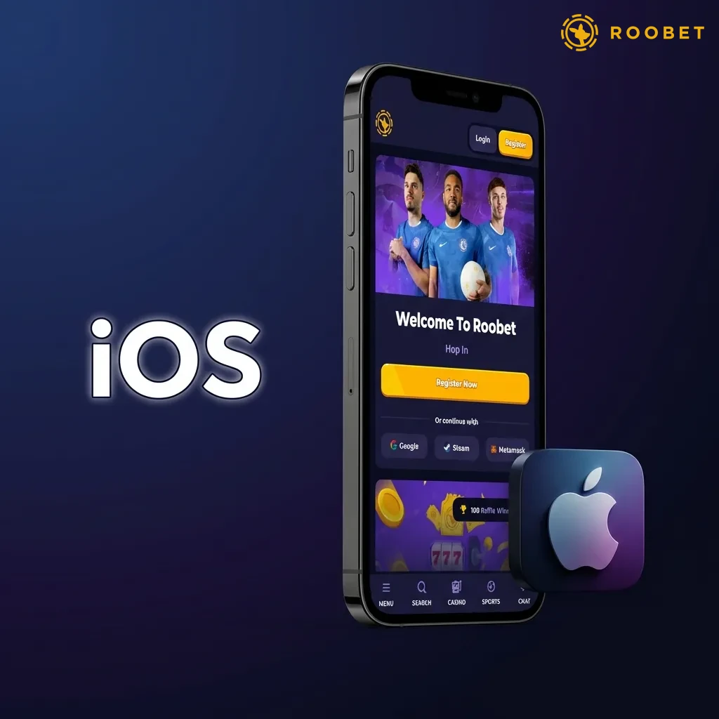 iOS app installation steps showing download, profile trust settings, and login process