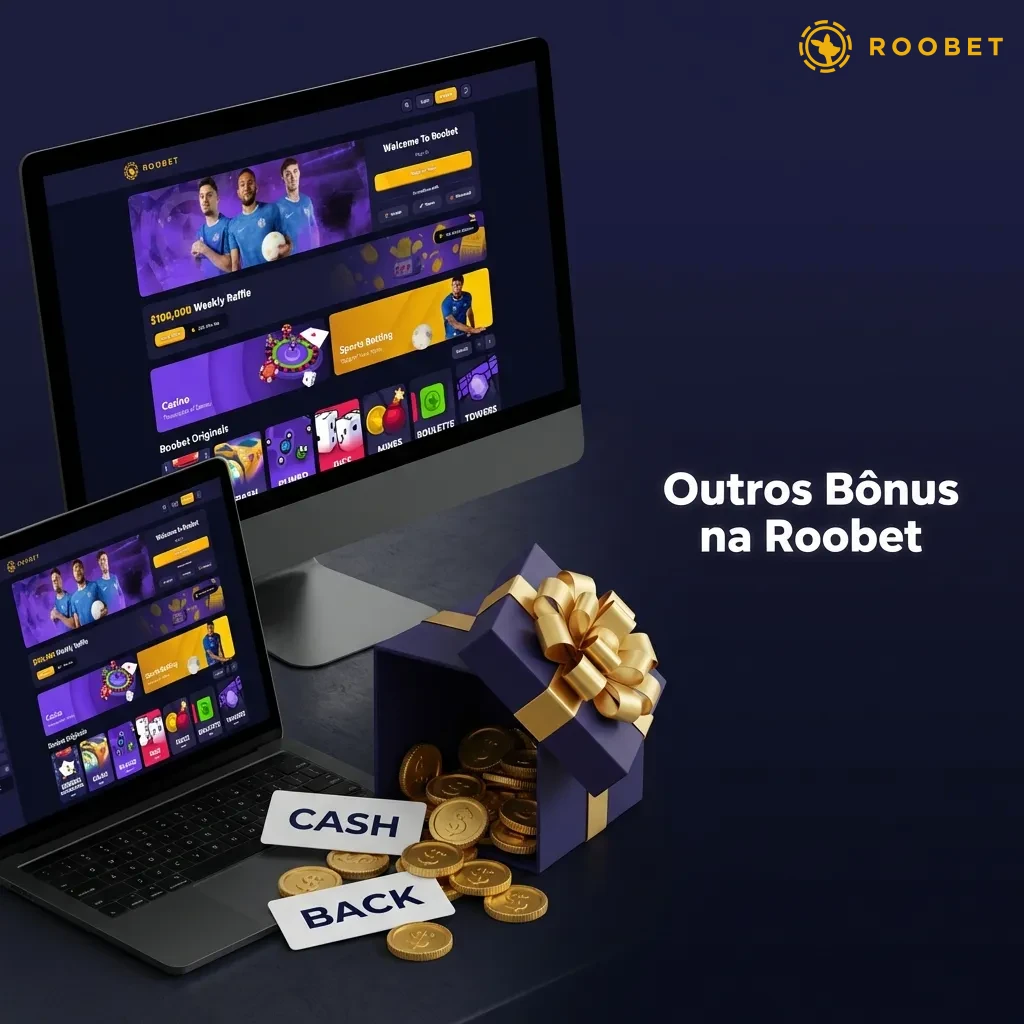 Roobet bonus offers including weekly reload, daily cashback, VIP program, tournaments, referrals, and instant prizes
