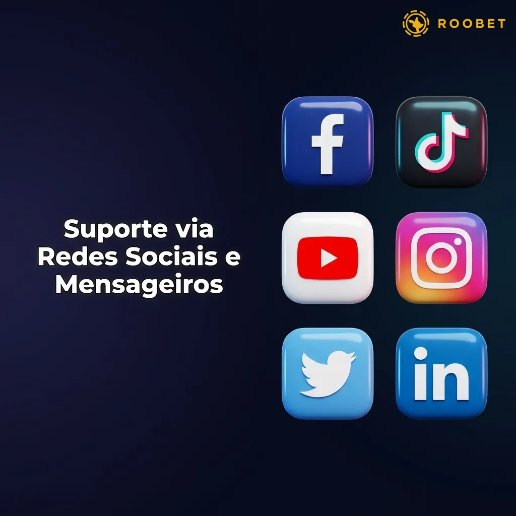 Smartphone displaying social media apps for Roobet customer support including Instagram, Facebook, WhatsApp, and Telegram
