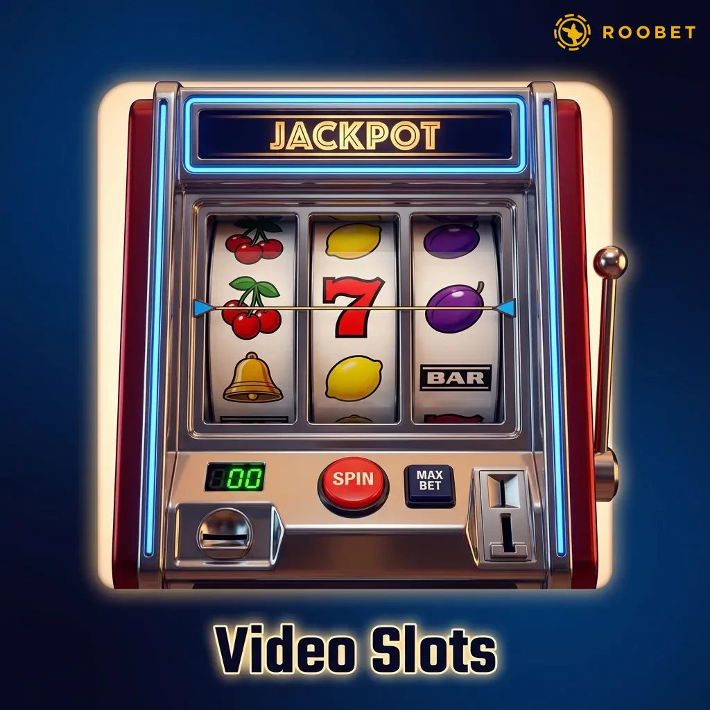 Modern video slot games with multiple reels, paylines, and bonus features like free spins and multipliers